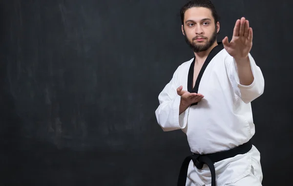 Male Karate Fighter training — Stock Photo, Image