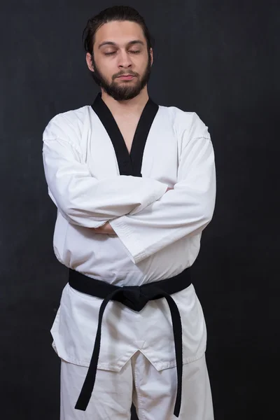 Mužské Karate bojovník — Stock fotografie