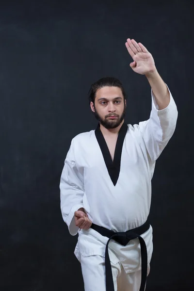 Erkek Karate avcı eğitim — Stok fotoğraf