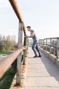 Erkek Runner streching