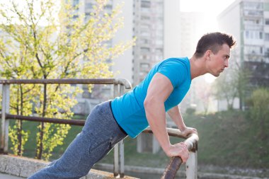 Erkek Runner streching