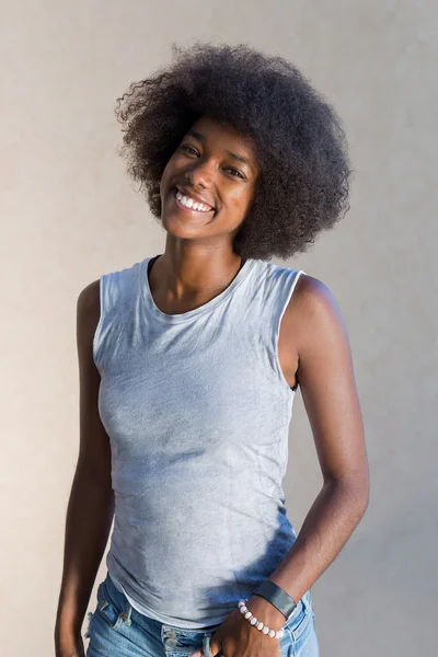 Happy afro american girl — Stock Photo, Image