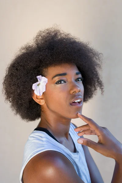 Afro american woman beauty face