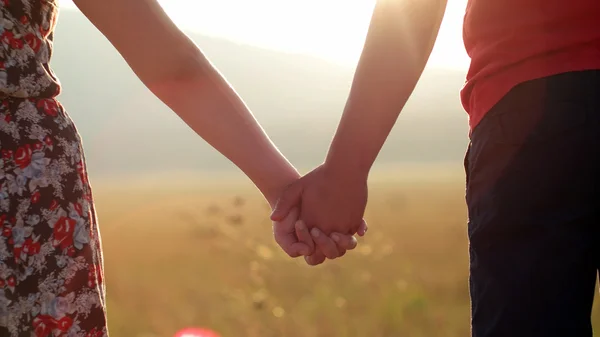 Vista romántica al atardecer, luz dorada — Foto de Stock