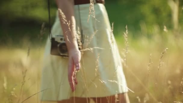 Romantisch uitzicht op zonsondergang tijd, gouden licht — Stockvideo