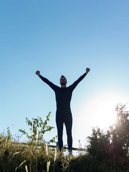 Male Runner in nature — Stock Photo, Image