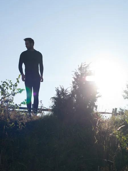 Male Runner in nature — Stock Photo, Image