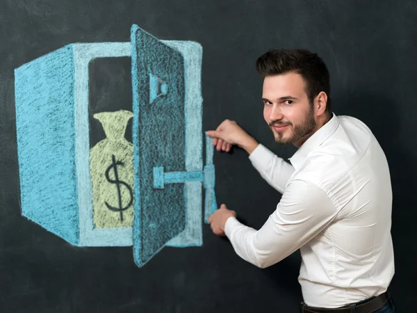 Joven hombre de negocios con barba — Foto de Stock