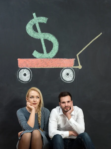 Couple saving money concept — Stock Photo, Image