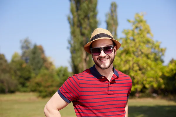 Young hipster man wearing hat Royalty Free Stock Photos