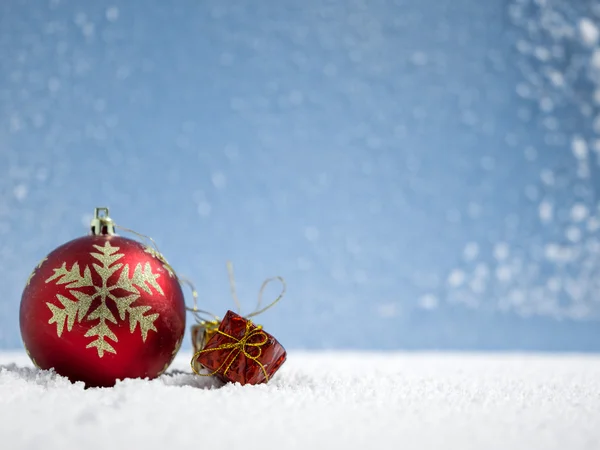 Різдвяні Кульки Сніжинка Абстрактному Фоні — стокове фото