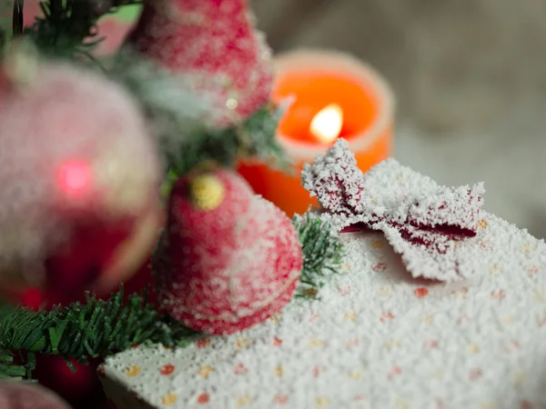 Vintage Christmas Ornament Hintergrund Zusammensetzung — Stockfoto