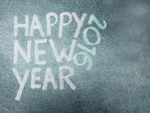 Mutlu yeni yıl 2016, el ile Tebeşir tahtaya vint yazma