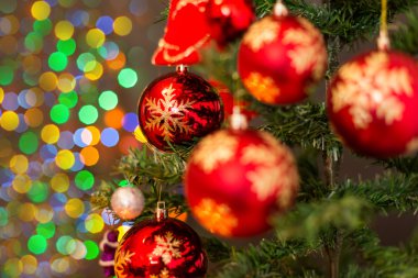 Noel dekorasyon ağaç, mum, sevinç, Noel zamanı