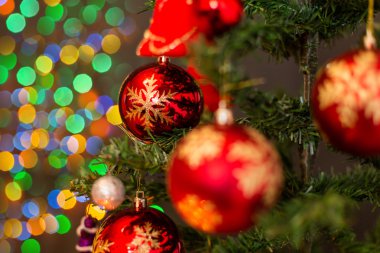 Noel dekorasyon ağaç, mum, sevinç, Noel zamanı