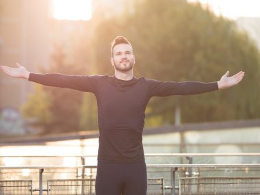 Dışarı uzanan işi runner