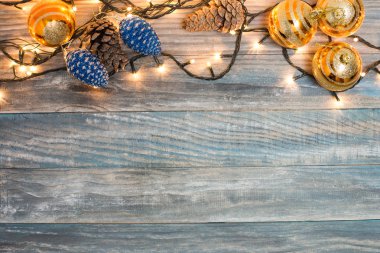 Noel süslemeli klasik Noel arkaplanı