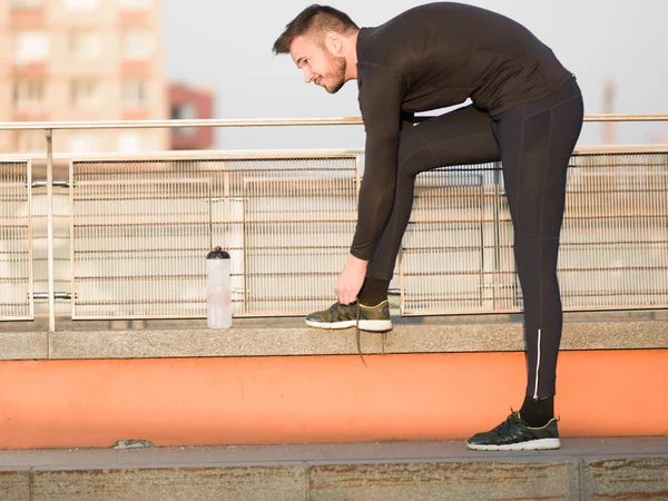 Listo para correr, hora del atardecer — Foto de Stock