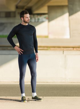 Jogger şehir ortamında çalışan