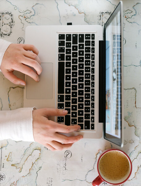 Woman planning a travel