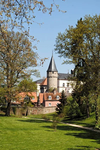 Hexenturm Čarodějnice Mostě Ritter Von Marx Jedním Symbolů Bad Homburg — Stock fotografie