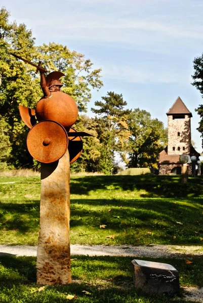 Bad Nauheim Mars Kriegsgott Mit Dem Planeten Als Streitwagen Goldsteinpark — Stockfoto