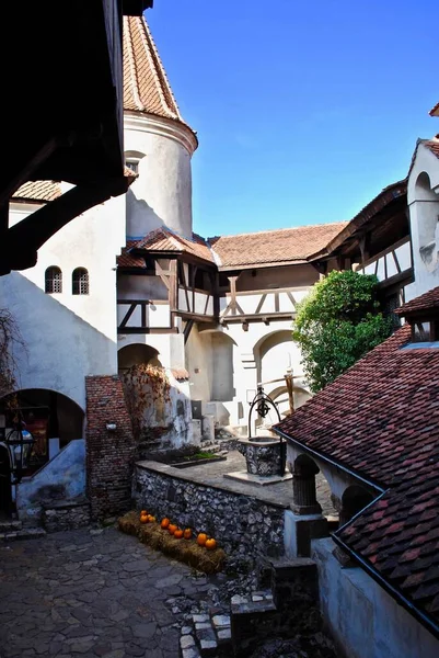 Branna Romania Castello Bran Situato Transilvania Vicino Bran Brasov Monumento — Foto Stock