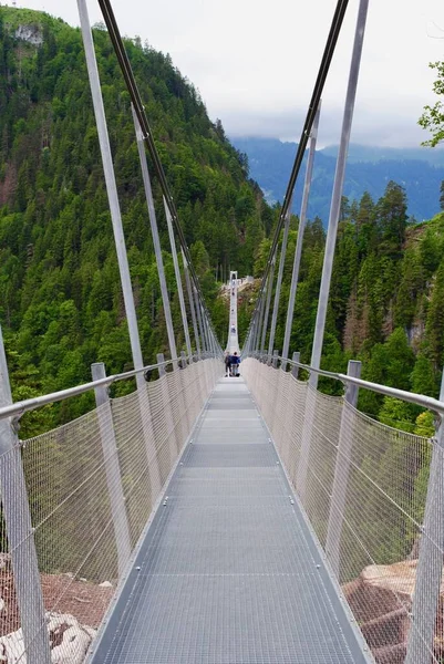 Highline179 Ponte Sospeso Pedonale Vicino Confine Bavarese Austriaco Sopra Castello — Foto Stock