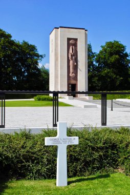 Luxembourg: General George S. Patton's resting place is marked with a cross along with other American military members of World War II at the Luxembourg American Military Cemetery. 