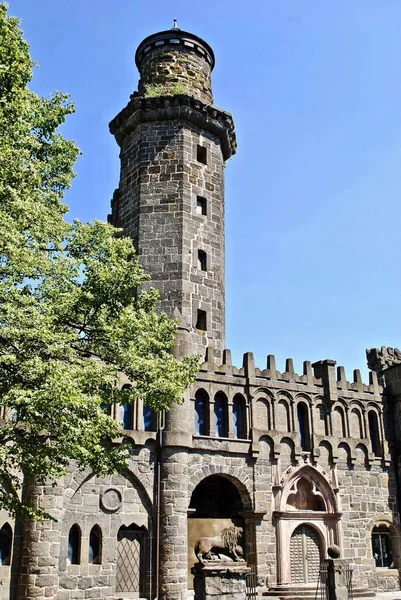 Замок Лева Лвенбург Класичний Замок Кінця Xviii Століття Високою Вежею — стокове фото
