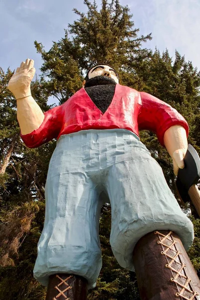 Klamath California Gizem Ağaçları Ndaki Paul Bunyan Heykeli Paul Bunyan — Stok fotoğraf