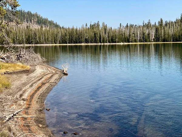 Lassen Volcanic National Park California Lower Twin Lake Twin Lakes — Stock Photo, Image