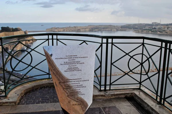 Valletta Malta Plaque Unveiled His Royal Highness Duke Cambridge Commemorate — Stock Photo, Image