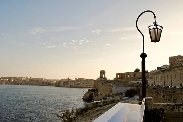 Valletta Malta Grand Harbor Seen Fort Elmo Siege Bell War — Stock Photo, Image