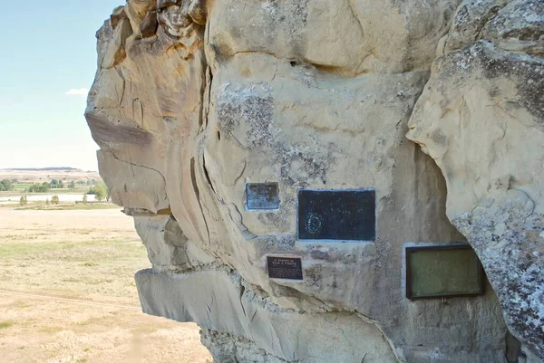 Pompeys Pillar National Monument Montana Usa Rock Formation South Central — Stock Photo, Image