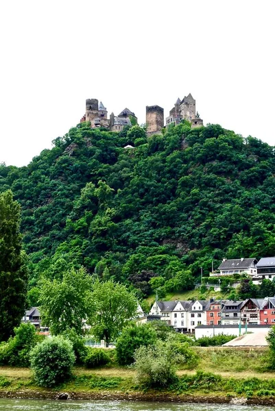 Schonburg Castle Auf Schoenburg Oberwesel Germany Seen Rhine Rhein River — Stock Photo, Image