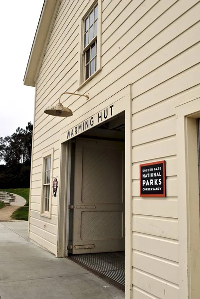 San Francisco California Presidio Warming Hut Історична Дерев Яна Будівля — стокове фото