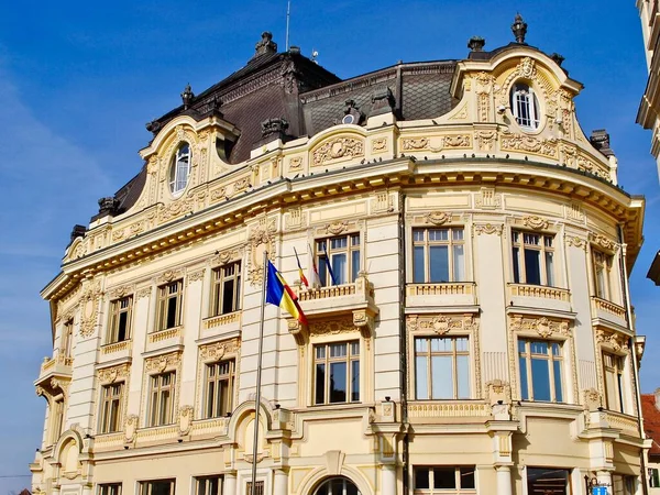 Sibiu Transylvania Romania City Hall Sibiu Primaria Sibiu Town Square — Stock fotografie