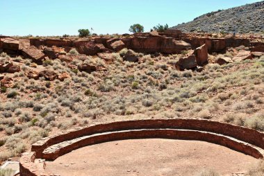 Wupatki Ulusal Anıtı ve Güneybatı 'nın en kuzeyindeki balo salonu.. 