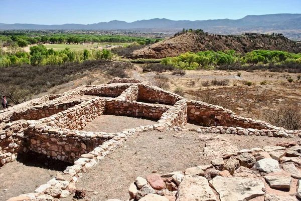 Tuzigoot National Monument Haktlakva Digiz 아리조나 동쪽의 베르데 석회암 산등성이 — 스톡 사진