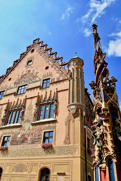 Ulm Germanys Majestueuze Oude Stadhuis Duits Altes Rathaus Heeft Een — Stockfoto