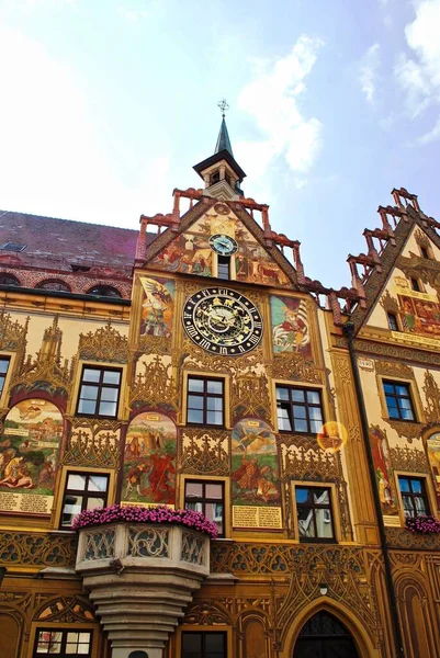 Ulm Germanys Majestueuze Oude Stadhuis Duits Altes Rathaus Heeft Een — Stockfoto