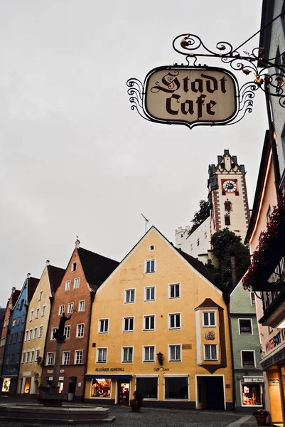 Fssen Německo Staré Město Altstadt Bavorském Městě Přihlaste Pro Stadt — Stock fotografie