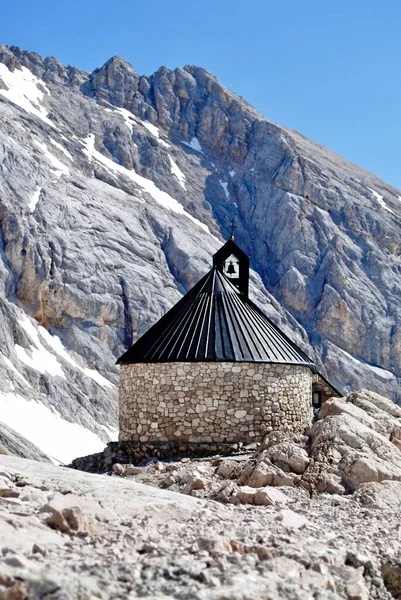 Zugspitze Mountain Alemanha Capela Maria Heimsuchung Foi Consagrada 1981 Pelo — Fotografia de Stock