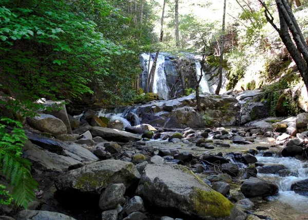 Віскі Таун Фоллс Англ Whiskeytown Falls Триярусний Водоспад Розташований Півночі — стокове фото