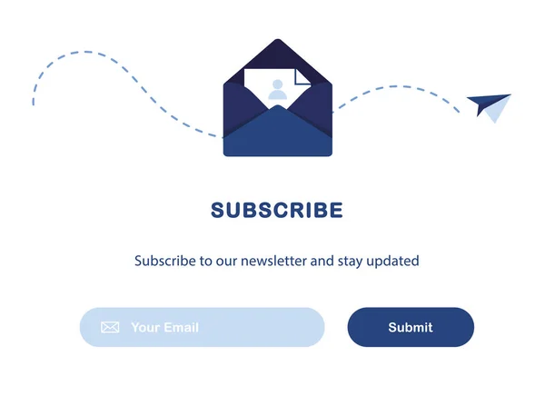 Illustrazione Banner Vettoriale Email Marketing Abbonamento Alla Newsletter Novità Offerte — Vettoriale Stock