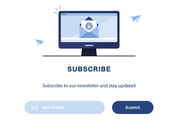 Vector Banner Van Mail Marketing Envelop Abonnement Nieuwsbrief Nieuws Aanbiedingen — Stockvector