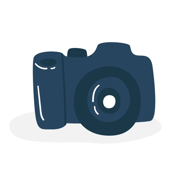 Flat Drawn Camera Icon Logo Commercial Use Vector Illustration — Stock Vector
