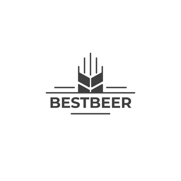 Logo Piva Logo Pro Pivní Obchod Restauraci Bar Slad Bílém — Stockový vektor