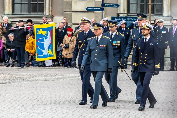 Stockholm Szwecja Kwiecień 2018 Obchody Lecia Króla Karola Xvi Gustawa — Zdjęcie stockowe